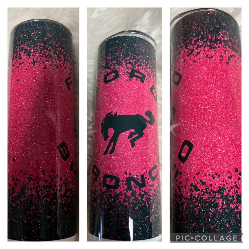 Brand new 20 ounce metal Tumblr with straw Ford bronco